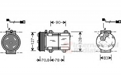 VAN WEZEL 1800k281 -  Компрессор, кондиционер
